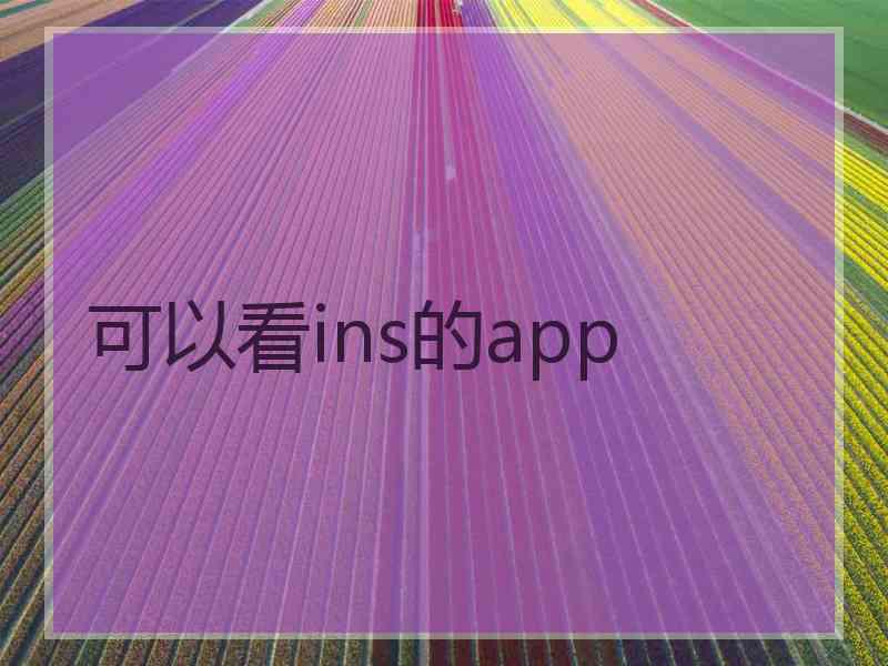 可以看ins的app