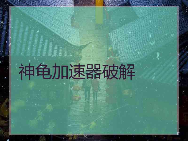 神龟加速器破解