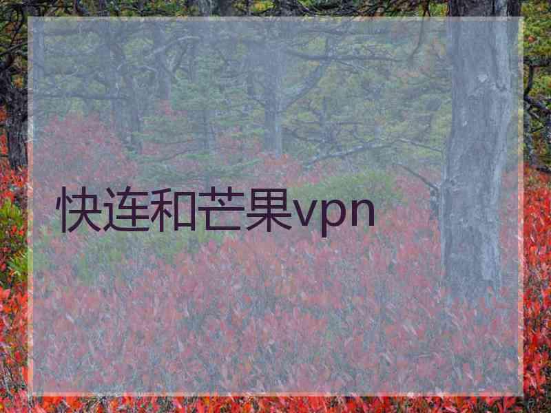 快连和芒果vpn