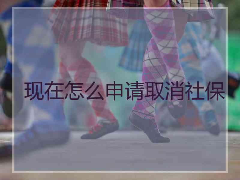 现在怎么申请取消社保
