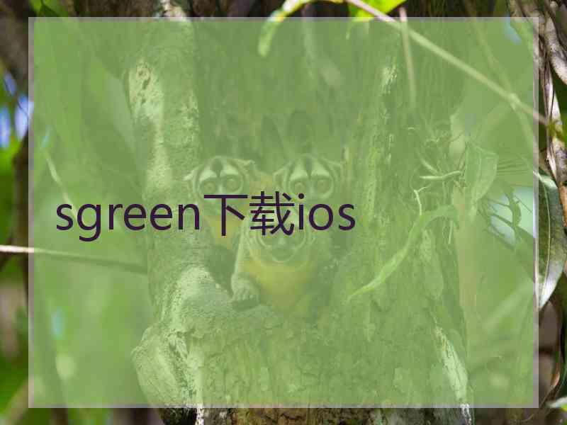 sgreen下载ios