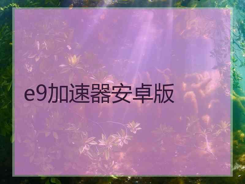 e9加速器安卓版